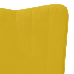 vidaXL Schommelstoel fluweel mosterdgeel