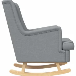 vidaXL Schommelstoel Lichtgrijs 62 x 80 x 85 cm Stof