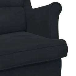 vidaXL Schommelstoel met kussen Zwart 92 x 71 x 100 cm Multiplex