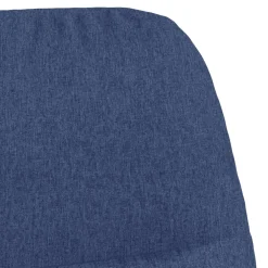 vidaXL Schommelstoel met voetenbank stof blauw