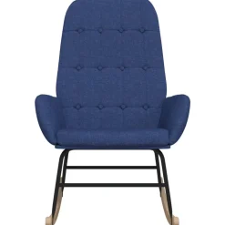 vidaXL Schommelstoel stof blauw