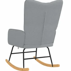 vidaXL Schommelstoel stof lichtgrijs