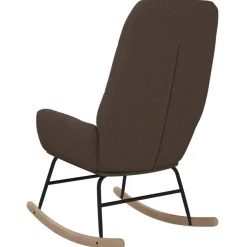 vidaXL Schommelstoel stof taupe