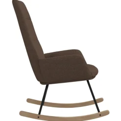 vidaXL Schommelstoel stof taupe