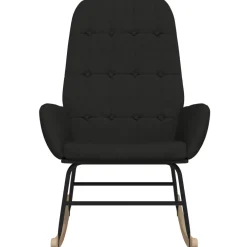 vidaXL Schommelstoel stof zwart