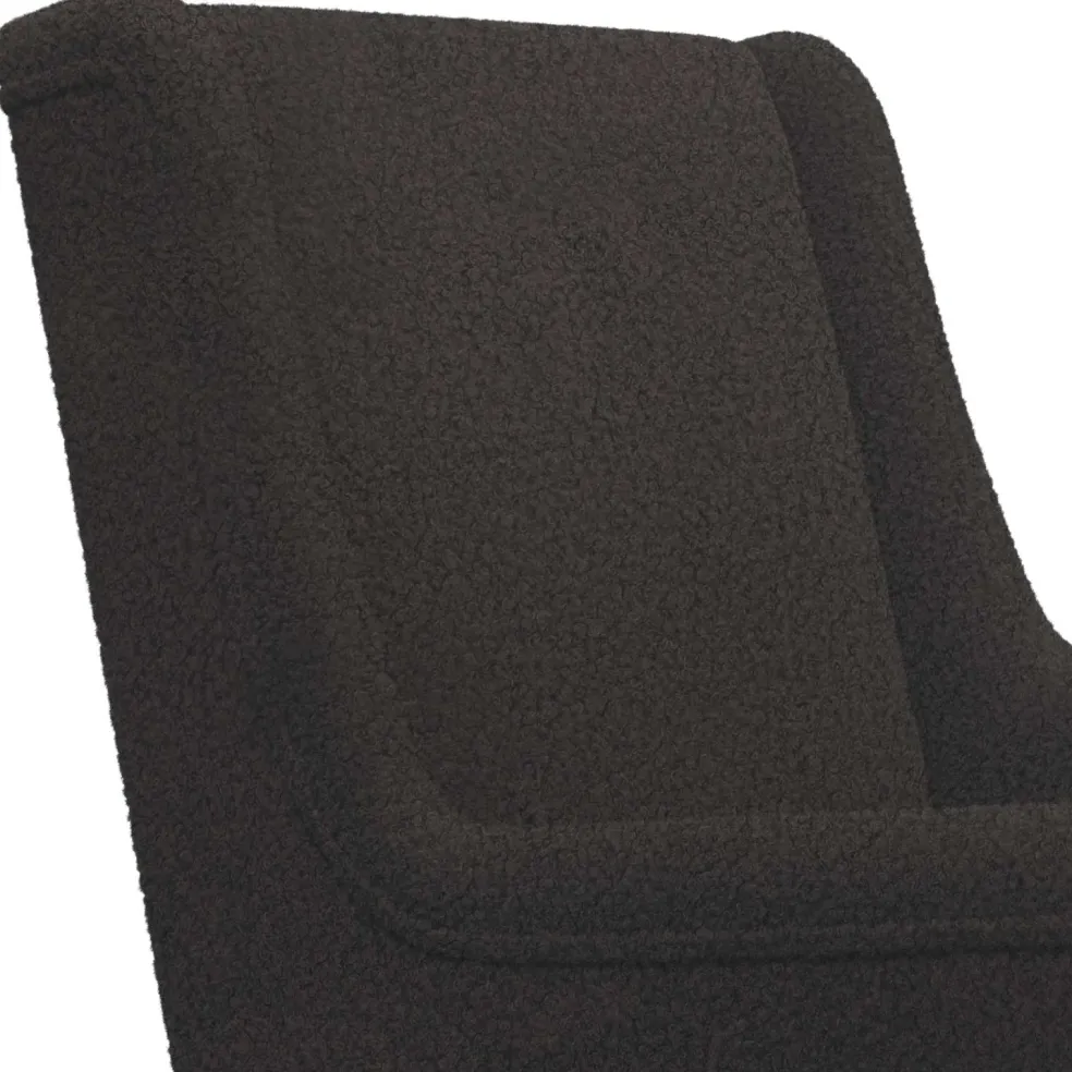vidaXL Schommelstoel Zwart 62 x 80 x 85 cm Bouclé
