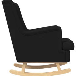 vidaXL Schommelstoel Zwart 62 x 80 x 85 cm Stof