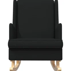 vidaXL Schommelstoel Zwart 62 x 80 x 85 cm Stof