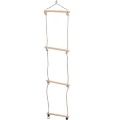 vidaXL Schommelzitje en touwladder 37x15 cm PE blauw