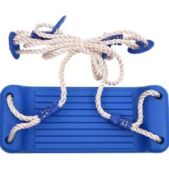 vidaXL Schommelzitjes met touw 2 st 38x16 cm polyetheen blauw