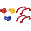 vidaXL Schommelzitjes 2 st met klimstenen polyetheen blauw