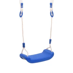vidaXL Schommelzitjes 2 st met touwen 37x15 cm polyetheen blauw