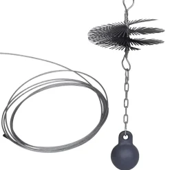 vidaXL Schoorsteenveegborstel rond Ø 15 cm