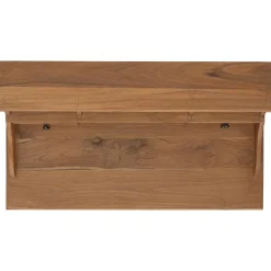 vidaXL Schrijfbureau Naturel 89,5 x 49,5 x 100 cm Massief Teakhout