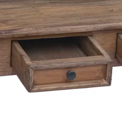 vidaXL Schrijftafel met lades 90x50x101 cm massief mahoniehout