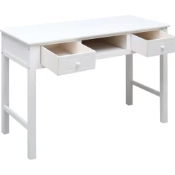 vidaXL Schrijftafel 110x45x76 cm hout wit