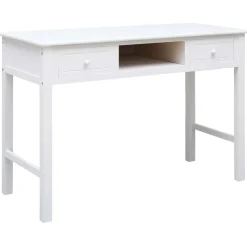 vidaXL Schrijftafel 110x45x76 cm hout wit