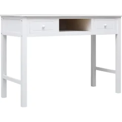 vidaXL Schrijftafel 110x45x76 cm hout wit