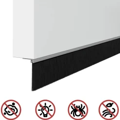 vidaXL Schroefbare Deurborstelafsluitingen 6 st Zilver 100 cm