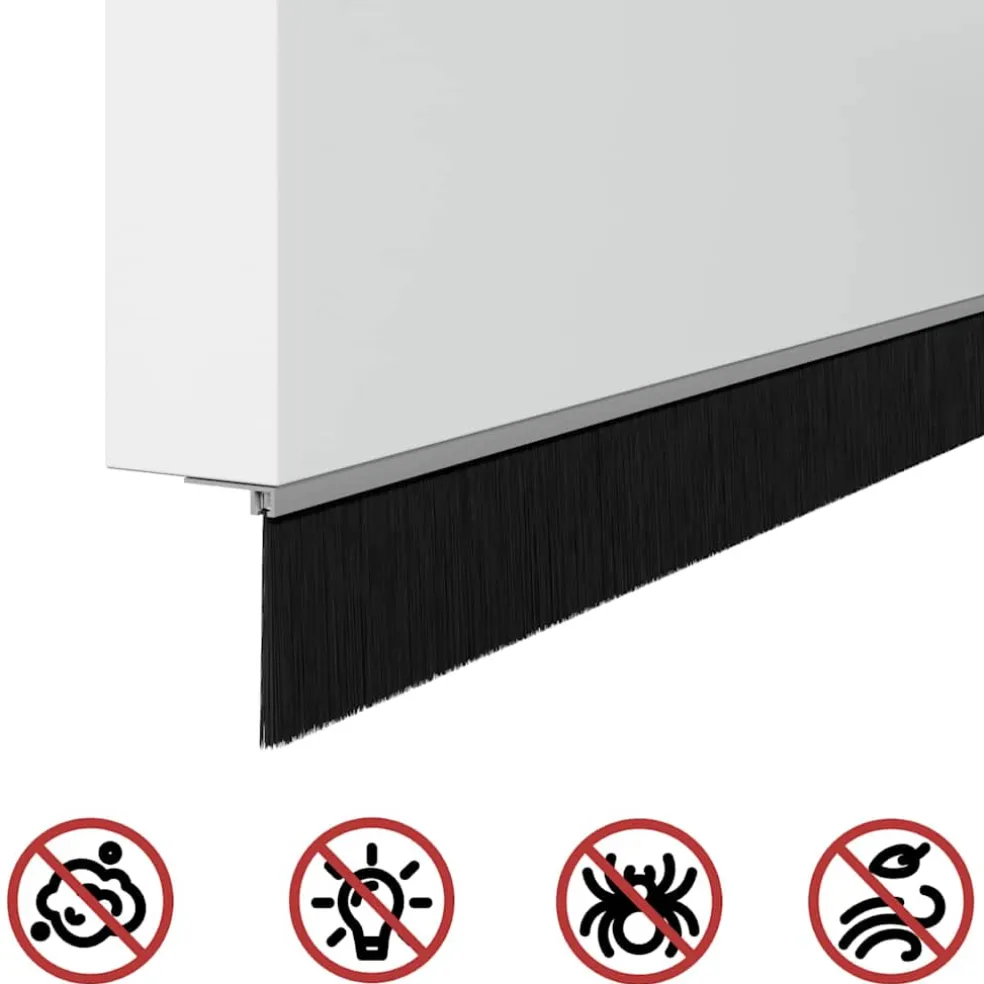 vidaXL Schroefbare Deurborstelafsluitingen 6 st Zilver 100 cm
