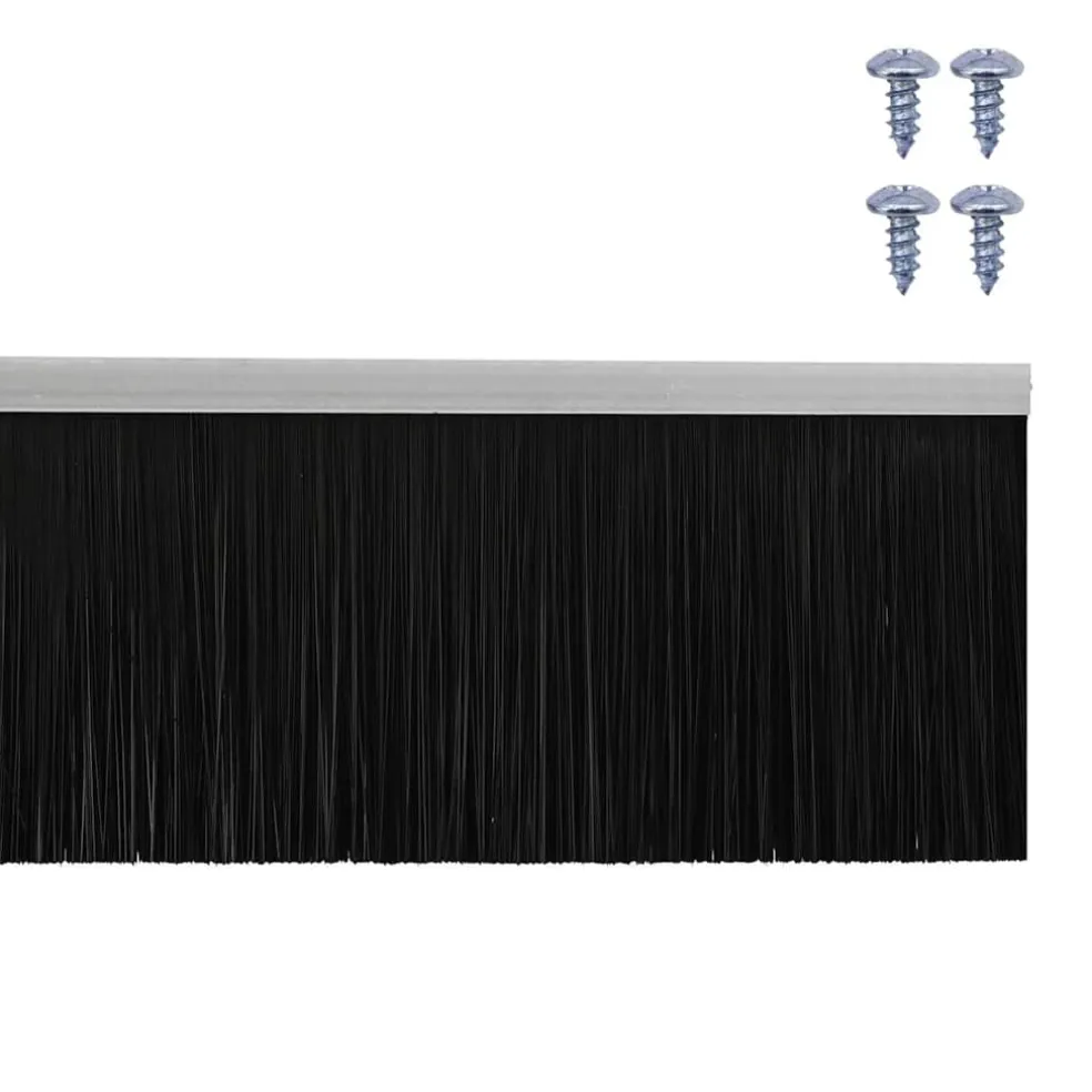 vidaXL Schroefbare Deurborstelafsluitingen 6 st Zilver 100 cm