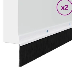 vidaXL Schroefbare Deurborstelafsluitingen 2 st Wit 100 cm