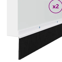 vidaXL Schroefbare Deurborstelafsluitingen 6 st Bruin 100 cm
