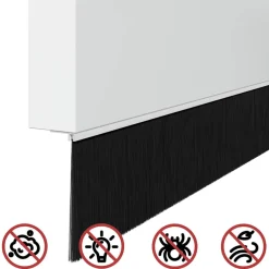 vidaXL Schroefbare Deurborstelafsluitingen 2 st Wit 100 cm