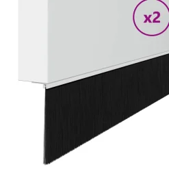 vidaXL Schroefbare Deurborstelafsluitingen 2 st Wit 100 cm