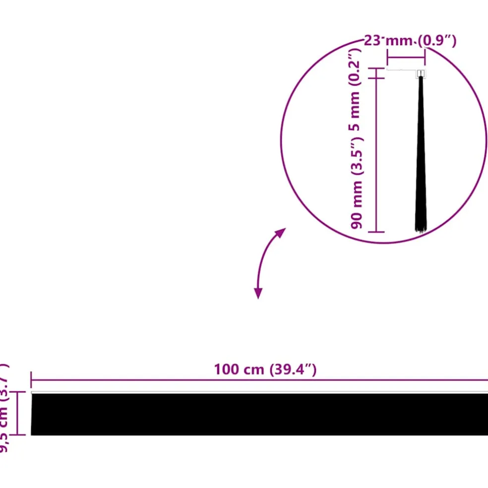 vidaXL Schroefbare Deurborstelafsluitingen 2 st Wit 100 cm