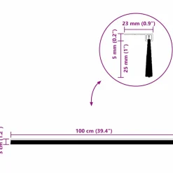 vidaXL Schroefbare Deurborstelafsluitingen 6 st Zilver 100 cm