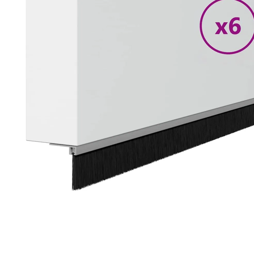 vidaXL Schroefbare Deurborstelafsluitingen 6 st Zilver 100 cm