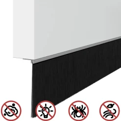 vidaXL Schroefbare Deurborstelafsluitingen 6 st Zilver 100 cm
