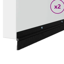vidaXL Schroefbare Deurborstelafsluitingen 2 st Zwart 100 cm
