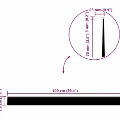 vidaXL Schroefbare Deurborstelafsluitingen 6 st Zwart 100 cm