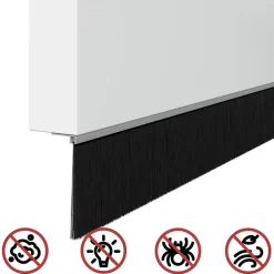vidaXL Schroefbare Deurborstelafsluitingen 2 st Zilver 100 cm