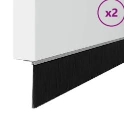 vidaXL Schroefbare Deurborstelafsluitingen 2 st Zilver 100 cm