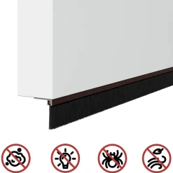 vidaXL Schroefbare Deurborstelafsluitingen 6 st Bruin 100 cm