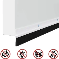 vidaXL Schroefbare Deurborstelafsluitingen 2 st Wit 100 cm