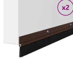 vidaXL Schroefbare Deurborstelafsluitingen 2 st Bruin 100 cm