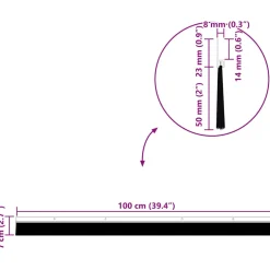 vidaXL Schroefbare Deurborstelafsluitingen 2 st zilver 100 cm