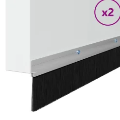 vidaXL Schroefbare Deurborstelafsluitingen 2 st zilver 100 cm