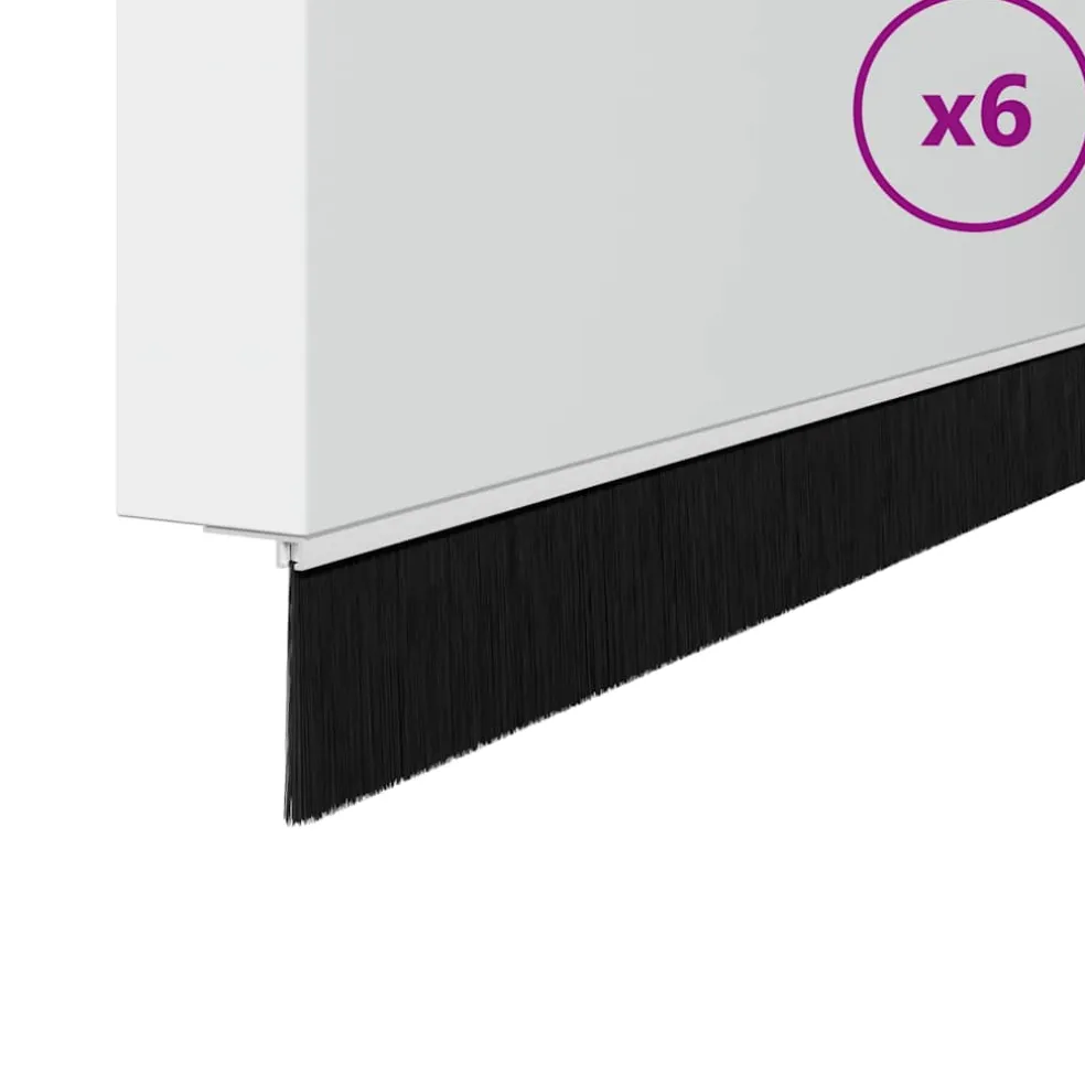 vidaXL Schroefbare Deurborstelafsluitingen 6 st Wit 100 cm