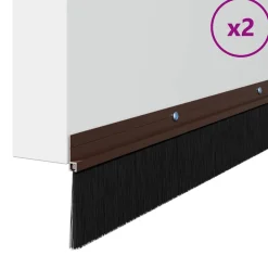 vidaXL Schroefbare Deurborstelafsluitingen 2 st Bruin 100 cm