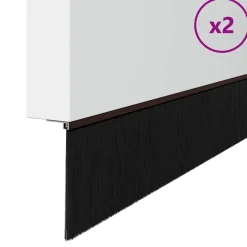 vidaXL Schroefbare Deurborstelafsluitingen 2 st Bruin 100 cm