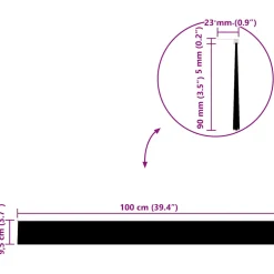 vidaXL Schroefbare Deurborstelafsluitingen 2 st Bruin 100 cm