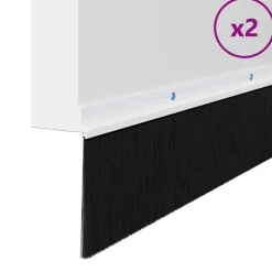 vidaXL Schroefbare Deurborstelafsluitingen 2 st Wit 100 cm