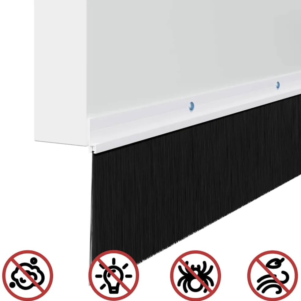 vidaXL Schroefbare Deurborstelafsluitingen 2 st Wit 100 cm