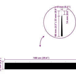 vidaXL Schroefbare Deurborstelafsluitingen 2 st Wit 100 cm