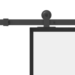 vidaXL Schuifdeur met beslag 76x205 cm ESG-glas en aluminium